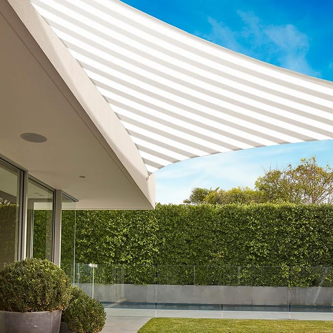 E&K Sunrise 17' x 17' x 17' Sun Shade Sail Triangle Canopy Shade Cover UV Block - Image 8