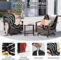 Outdoor Cushion Covers 8 Pack, Stretch Fit Black River Pattern
