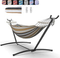 Double Hammock with Space-Saving Steel Stand, 2 Person Heavy-Duty Hammock by Unknown