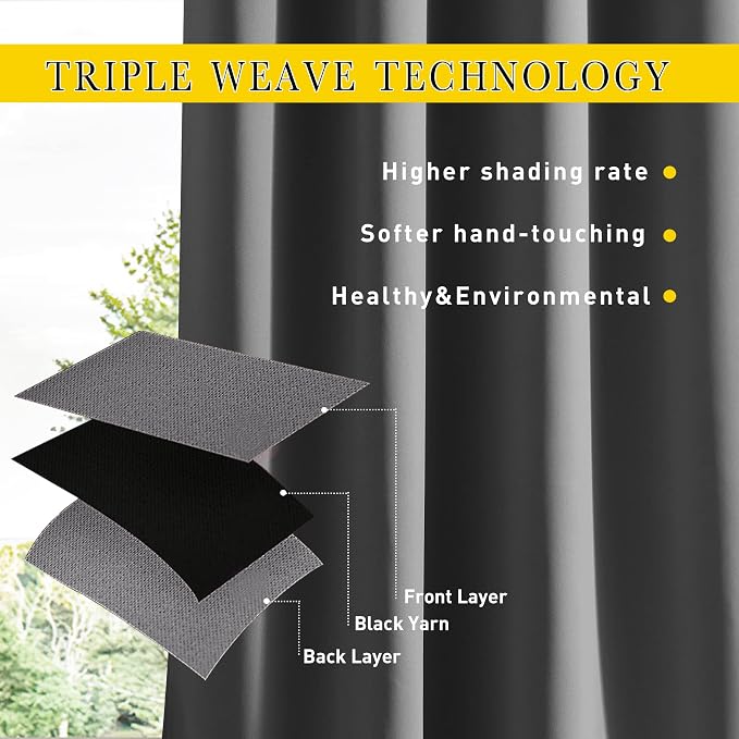 NICETOWN 2 Panels Outdoor Curtains - Image 4