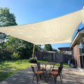 SUNLAX Sun Shade Sail 13' x 20' Butter Cream Rectangle Canopy Sail Shade Cover by SUNLAX