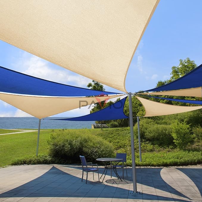 Patio Paradise 28' x 28' x 28' Sun Shade Sail Triangle Canopy Shade Cloth - Image 5