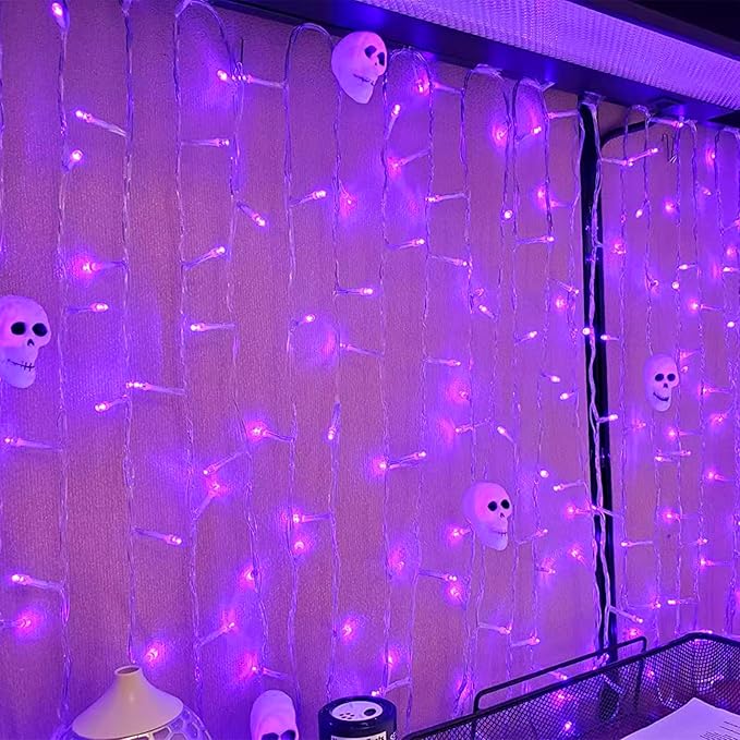 String Lights 500 LED, 165ft Purple Outdoor Halloween Decor