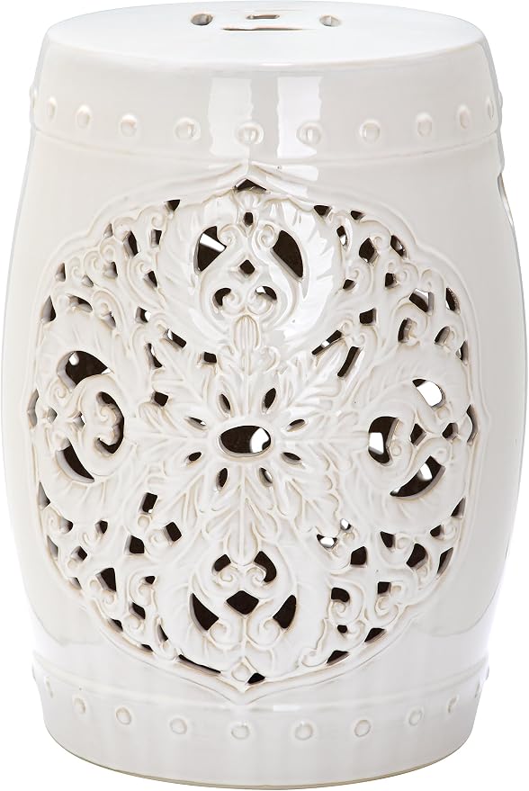 Safavieh Flora Glazed Ceramic Decorative Garden Stool by SAFAVIEH