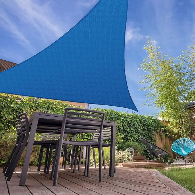 E&K Sunrise 18' x 18' x 18' Sun Shade Sail Triangle Canopy Shade Cover UV Block - Image 7