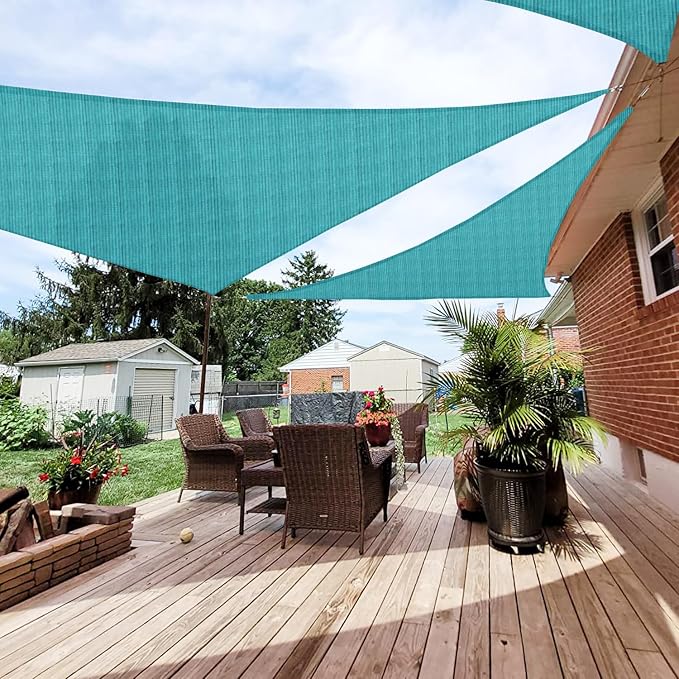 Patio Paradise 27' x 27' x 27' Sun Shade Sail Triangle Canopy Shade Cloth by Patio