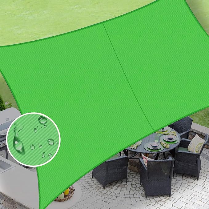 LOVE STORY Rectangle 9'x9' Waterproof Sun Shade Sail Canopy UV Block by LOVESTORY