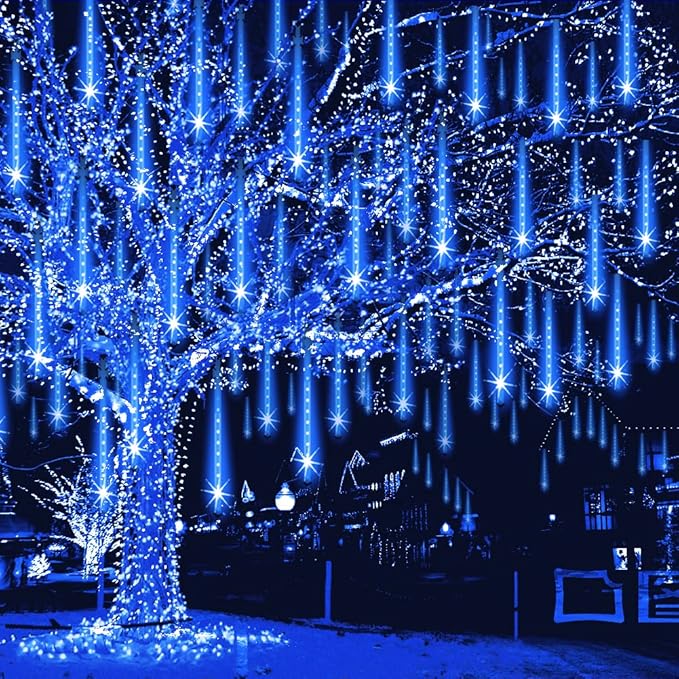 String Lights, Blue, 32 Tubes with 768 LEDs, Indoor/Outdoor