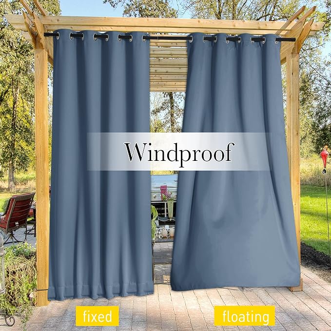 NICETOWN 2 Panels Outdoor Curtains - Image 5