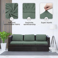 Cushion Covers Set for Patio Furniture, Stretch Fit, 92% Polyester
