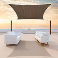 ColourTree TAPR1616 Custom Size 14' x 20' Brown Sun Shade Sail Canopy UV Block by ColourTree