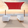 ColourTree TAPR1616 Custom Size 7' x 10' Red Sun Shade Sail Canopy UV Block by ColourTree