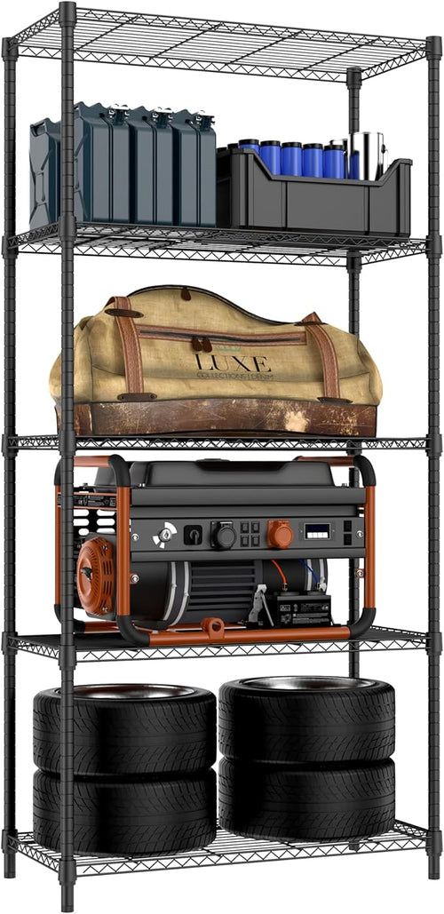 1250 lbs 5 Tier Shelf Metal Storage Shelves Shelving Wire Rack Heavy Duty by MEIGAOPLASTICANDMETALHKCOLIMITED