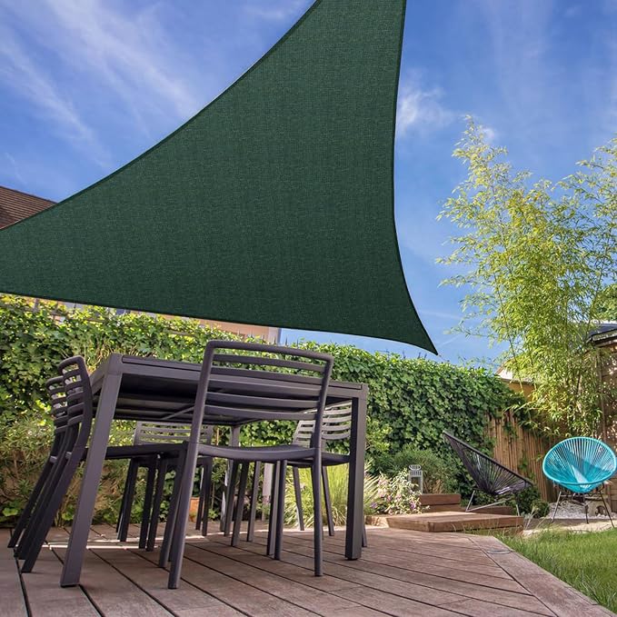 E&K Sunrise 4' x 4' x 4' Sun Shade Sail Triangle Canopy Shade Cover UV Block - Image 7