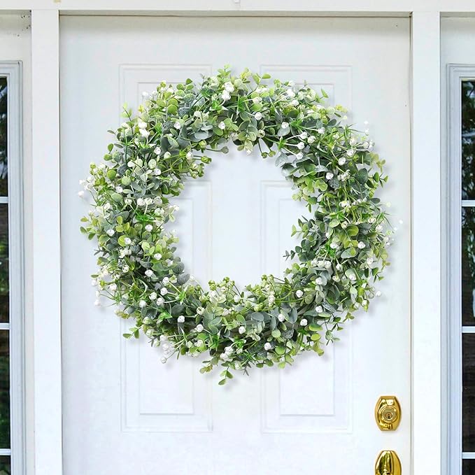 Artificial Plants Greenery Eucalyptus Garland, 4 Packs, 6 Ft, Green