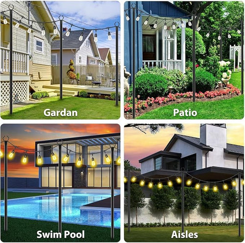 10Ft String Light Poles 6 Pack, Light Poles - Image 2