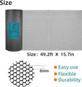 Decorative Fence Roll, Black Polyethylene Netting, 15.7 x 49.2 Ft