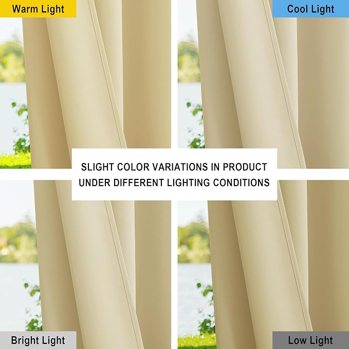 NICETOWN 2 Panels Outdoor Curtains - Image 5