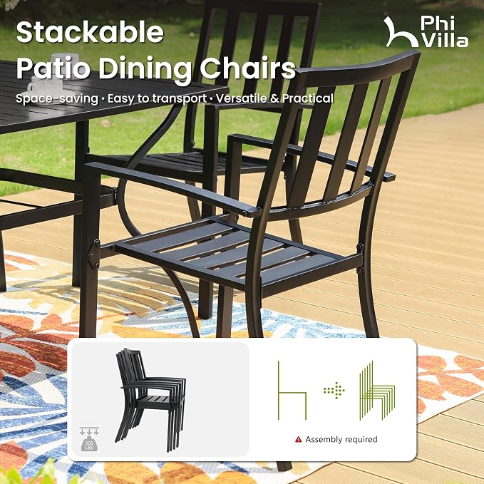 PHI VILLA 9 Pieces Outdoor Dining Set - Image 5