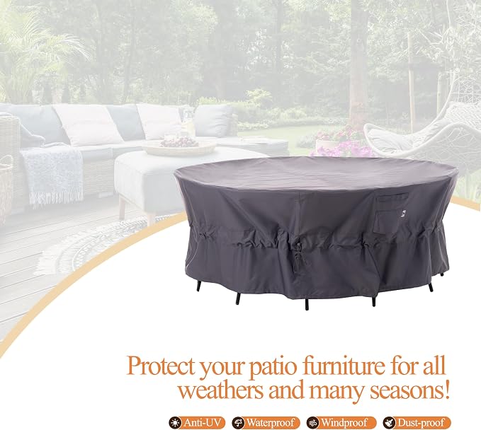 WJ-X3 Ripstop Patio Furniture Cover, Waterproof, UV Resistant, Anti-Fading - Image 8