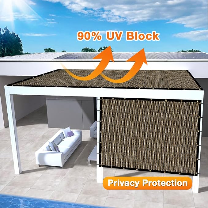 Artpuch Outdoor Pergola Shade Cover 8x14 FT Sun Shade Cloth - Image 3