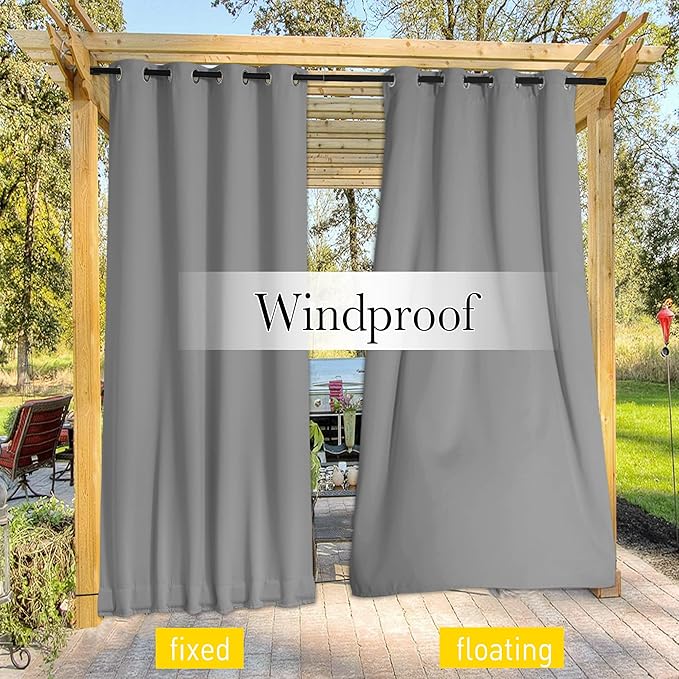 NICETOWN 2 Panels Outdoor Curtains - Image 3