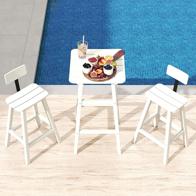 Outdoor Bar Table, HDPE Patio Bar Table, All Weather Height Patio Tables - Image 2
