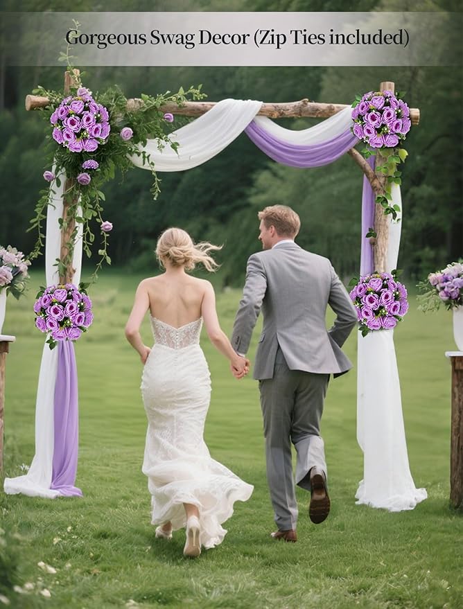 Artificial Flower Balls, Lilac Silk Roses for Centerpieces