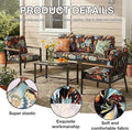 Cushion Covers 14-Piece Set, Floral Stretch Fit for Patio Furniture