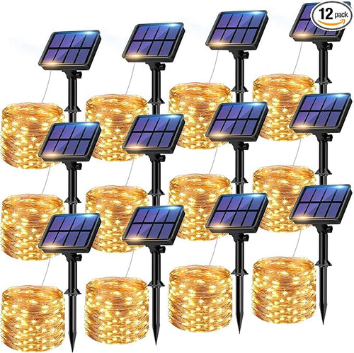 12 Pack Solar String Lights Outdoor, Total 960LED 396FT Solar Fairy Twinkle by btfarmdecorativelighting