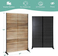 Decorative Fence Metal Privacy Screen, Oak Grain, 72 x 47 Inch