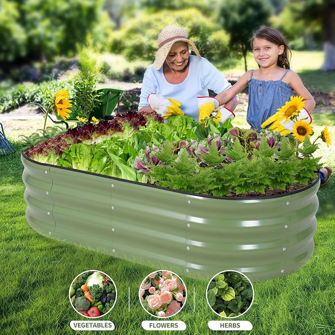 Galvanized Raised Garden Bed Outdoor- Raised Beds - Image 7