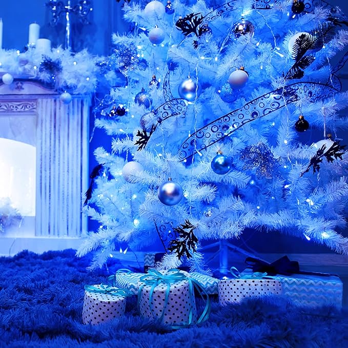 String Lights, 163 ft Blue Christmas Light Set with 500 LEDs for Outdoor Use