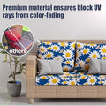 Cushion Covers 8 Pack Stretch-Fit Daisy Flower Patio Chair Covers