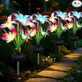 Upgraded Solar Garden Lights, 4 Pack Outdoor Solar Lights, New Round Panel by Unknown