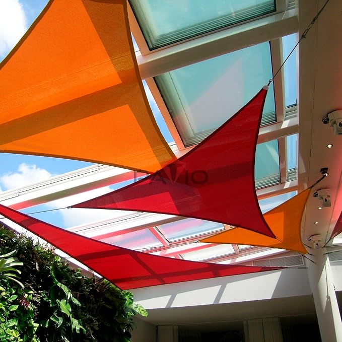 Patio Paradise 8' x 8' x 8' Sun Shade Sail Triangle Canopy Shade Cloth Fabric - Image 5