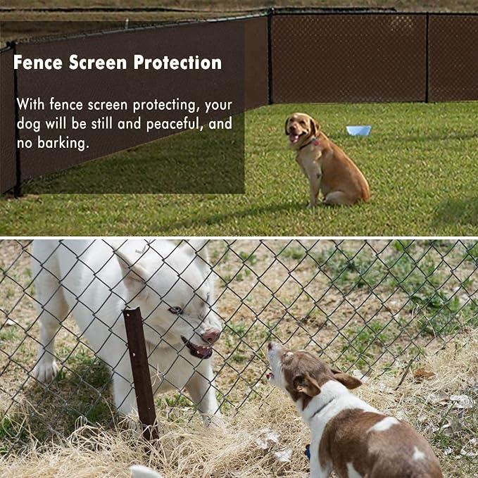 UPGRADE Privacy Fence Screen 6'x3' Brown Outdoor 90% Visibility Blockage 170 - Image 6