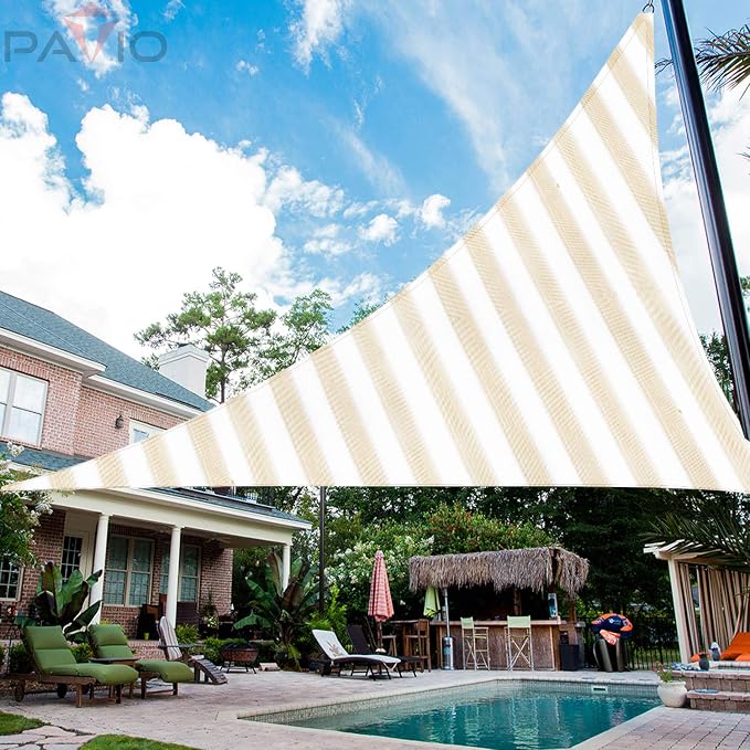 Patio Paradise 19' x 19' x 19' Sun Shade Sail Triangle Canopy Shade Cloth - Image 5