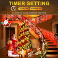 String Lights, 400 LED, 33 ft Red Outdoor Christmas Decor, 8 Modes