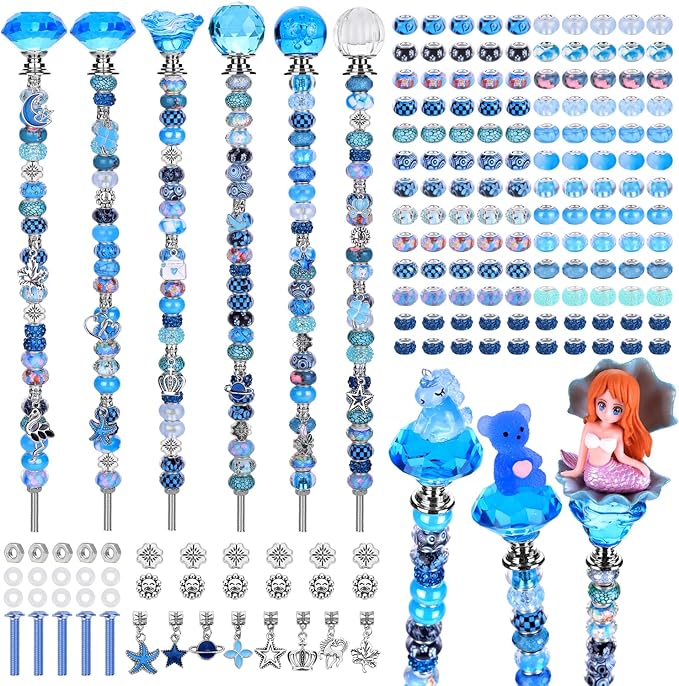 Decorative Garden Stakes, 158 Pieces DIY Fairy Wand Kit, Multicolor