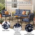 Patio Cushion Covers, 4-Piece Stretch Set in Baroque