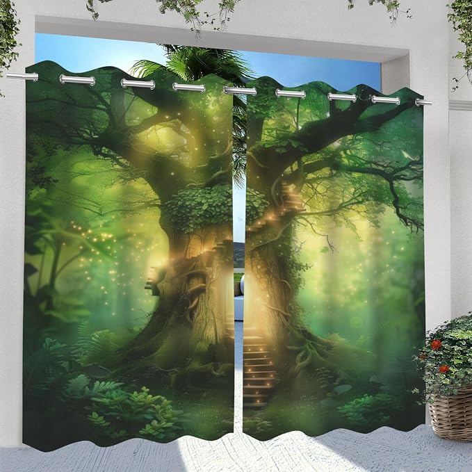 Fantasy Theme Waterproof Outdoor Curtains - Image 2