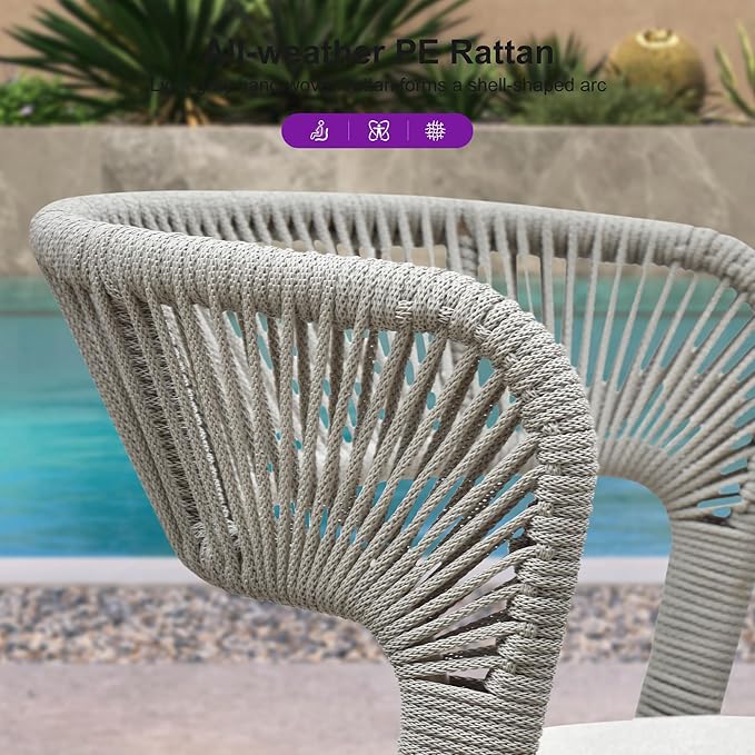 PURPLE LEAF 13 Pieces Outdoor Dining Set Patio Table and Chairs Set Aluminum - Image 3