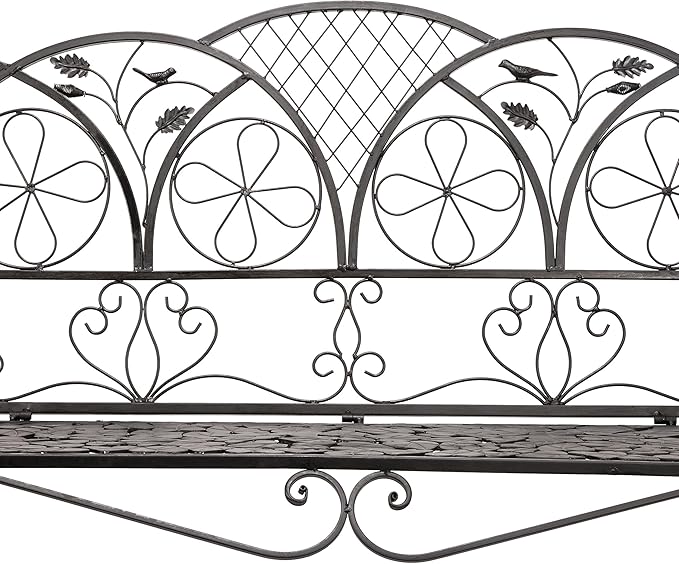 Alpine Corporation 45" Long Outdoor Metal Classic Bench - Image 10