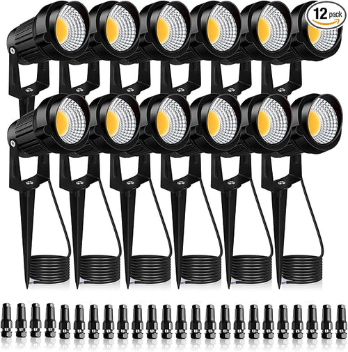 12W LED Landscape Lights Low Voltage, 3000K Warm White 12V AC/DC Waterproof by Unknown