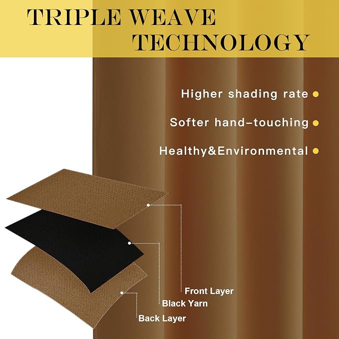 NICETOWN 66 Inch Long Blackout Curtains - Image 3