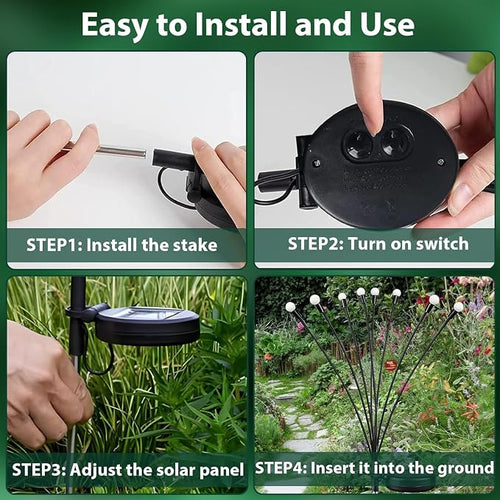 12-Pack Garden Solar Lights, 96 LED Solar Lights Outdoor - Image 2