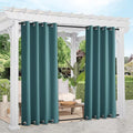 NICETOWN 2 Panels Windproof Outdoor Curtains Top and Bottom Grommet by NICETOWN