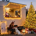 String Lights, 168 ft Warm White, 600 LEDs with Remote