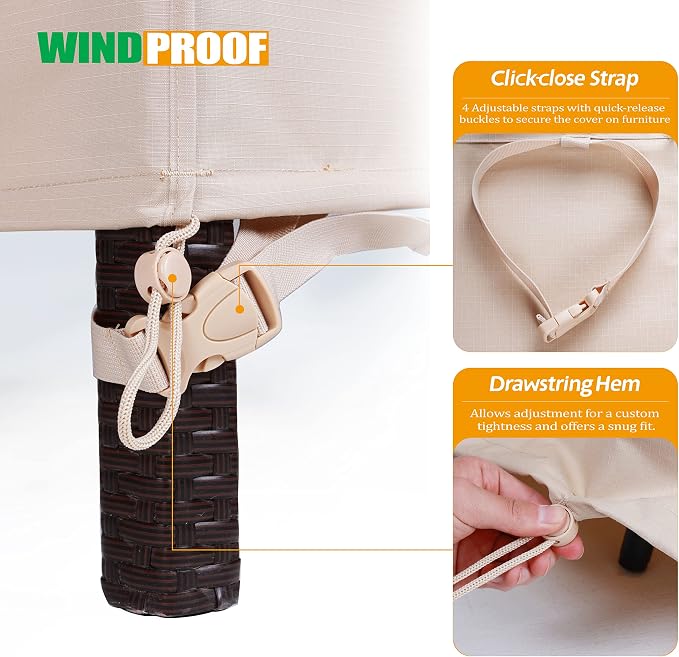 F&J Outdoors Waterproof Anti-UV Heavy Duty Rip-stop Fabric Extra Large Patio - Image 6